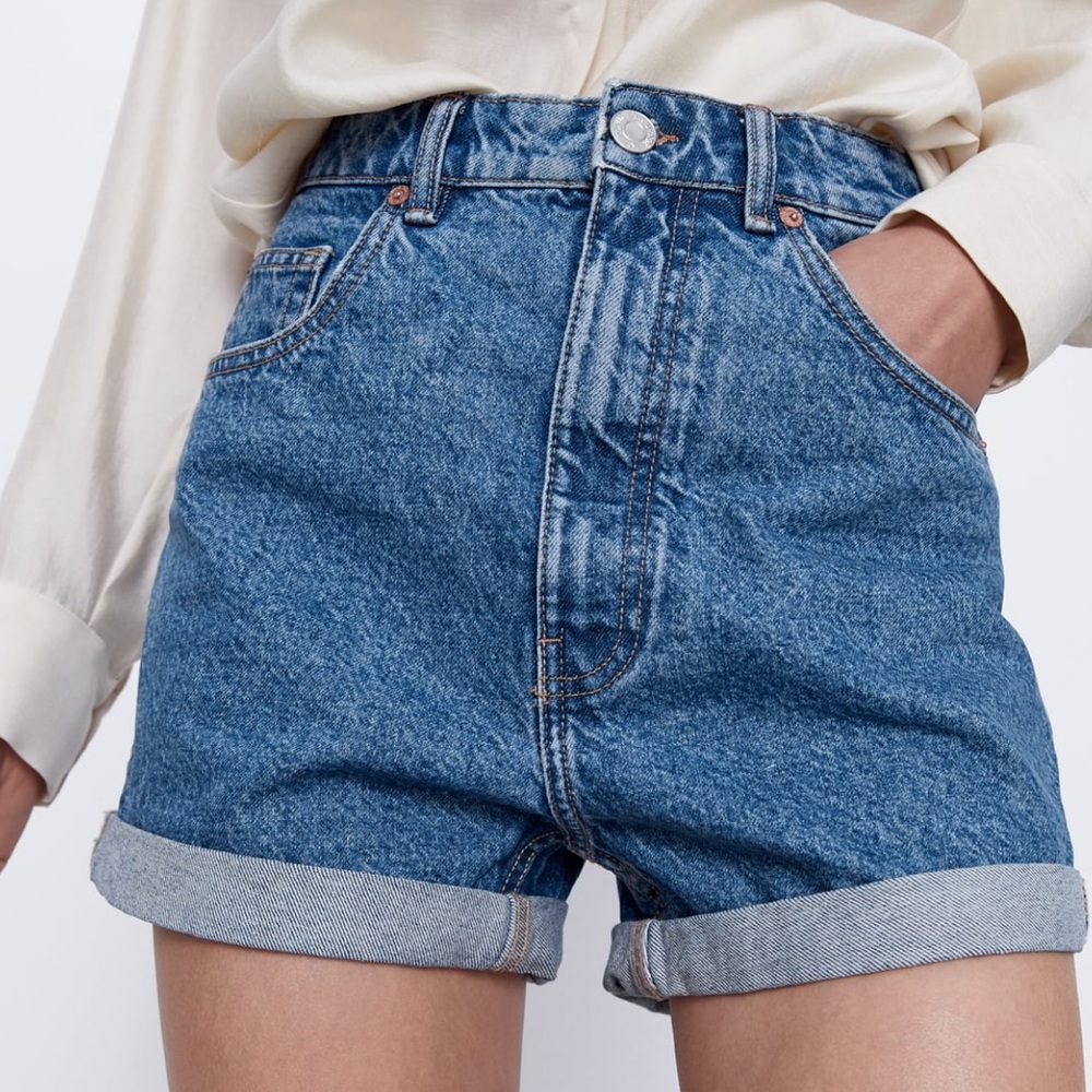 Zara Mom fit denim shorts